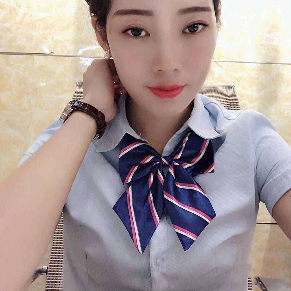 Корейский стиль стюардесса авиакомпании галстук в горошек JK униформа галстуки-бабочки галстуки с бантом дамы/девочки