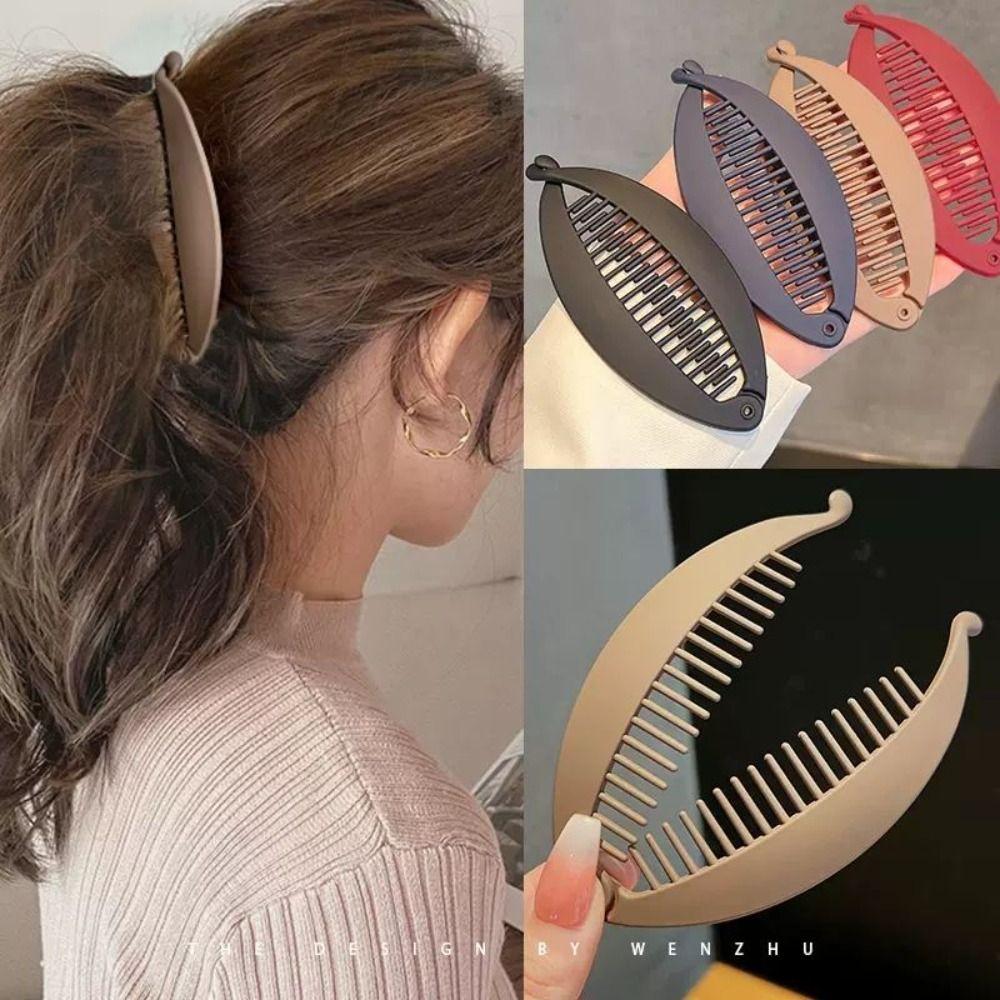 Fish Shaped Hairpin Vertical Hair Clip Matte Vintage Twist Clamp Barrettes Headdress