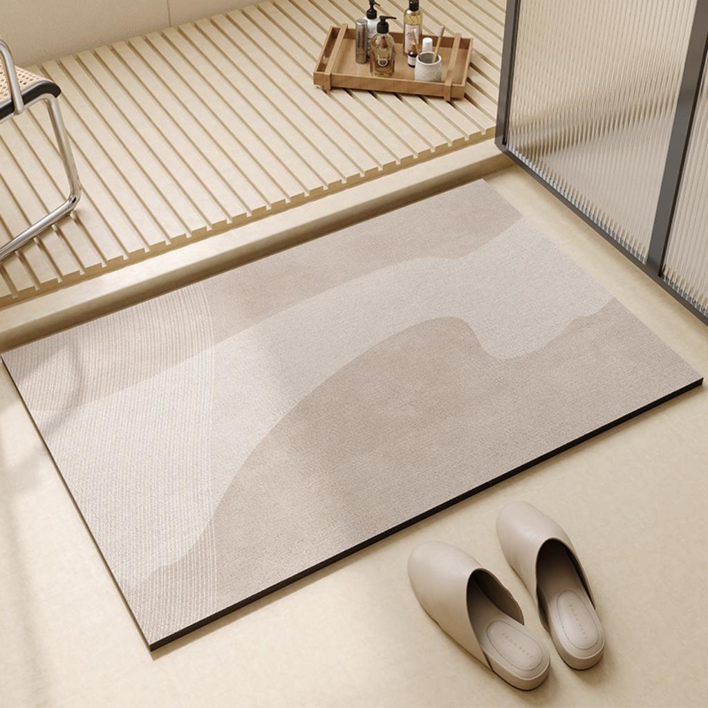 Diatom Printing Bathroom Thickening Mat Bath Non-slip Carpets In Wash Basin Bathtub Side Floor Rug Shower Room Doormat Memory Foam 3D Pad