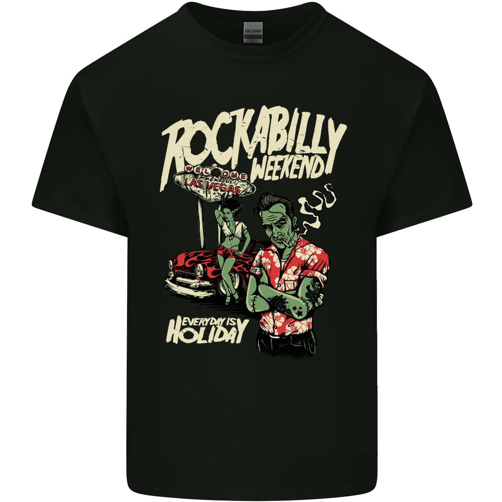 Rockabilly Weekend Music Hot Rod Unisexs Light Cotton Tshirt