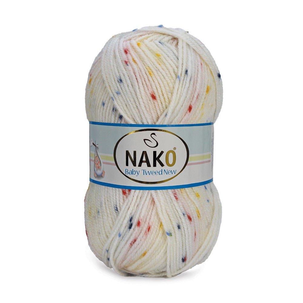 Трикотажная пряжа Nako Baby Tweed New Premium, 4 шара, 230 метров (100гр)-Мяч для ручного вязания - Разноцветный - Хобби - Акриловый жилет премиум-класса - Шарф - Шапочка - Пинетки - Сделай сам