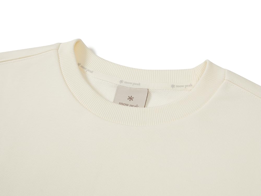 Snow Peak Land Sweatshirt Medium Women's GS-S25FWFHT61, Top, Sweatshirt, Men's/Women's, Cream,