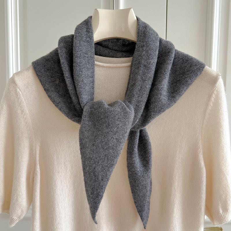 Knitted Scarf Women 100% Wool Winter Warm Scarves Solid Headband Design Thickened Shawl Soft Cashmere Pashmina Neck NEW