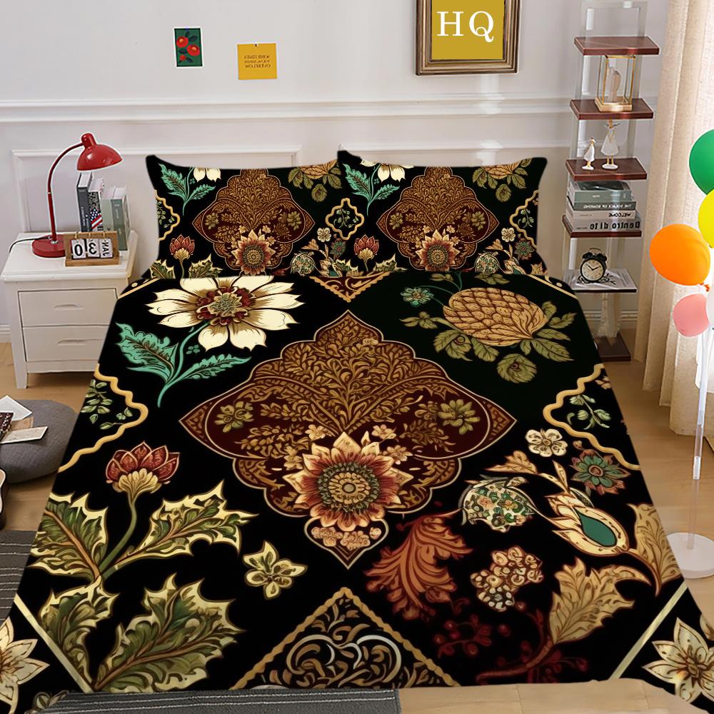 Декор спальни из микрофибры с красивым цветочным принтом, женское покрывало, королевский размер, домашнее постельное белье, костюм