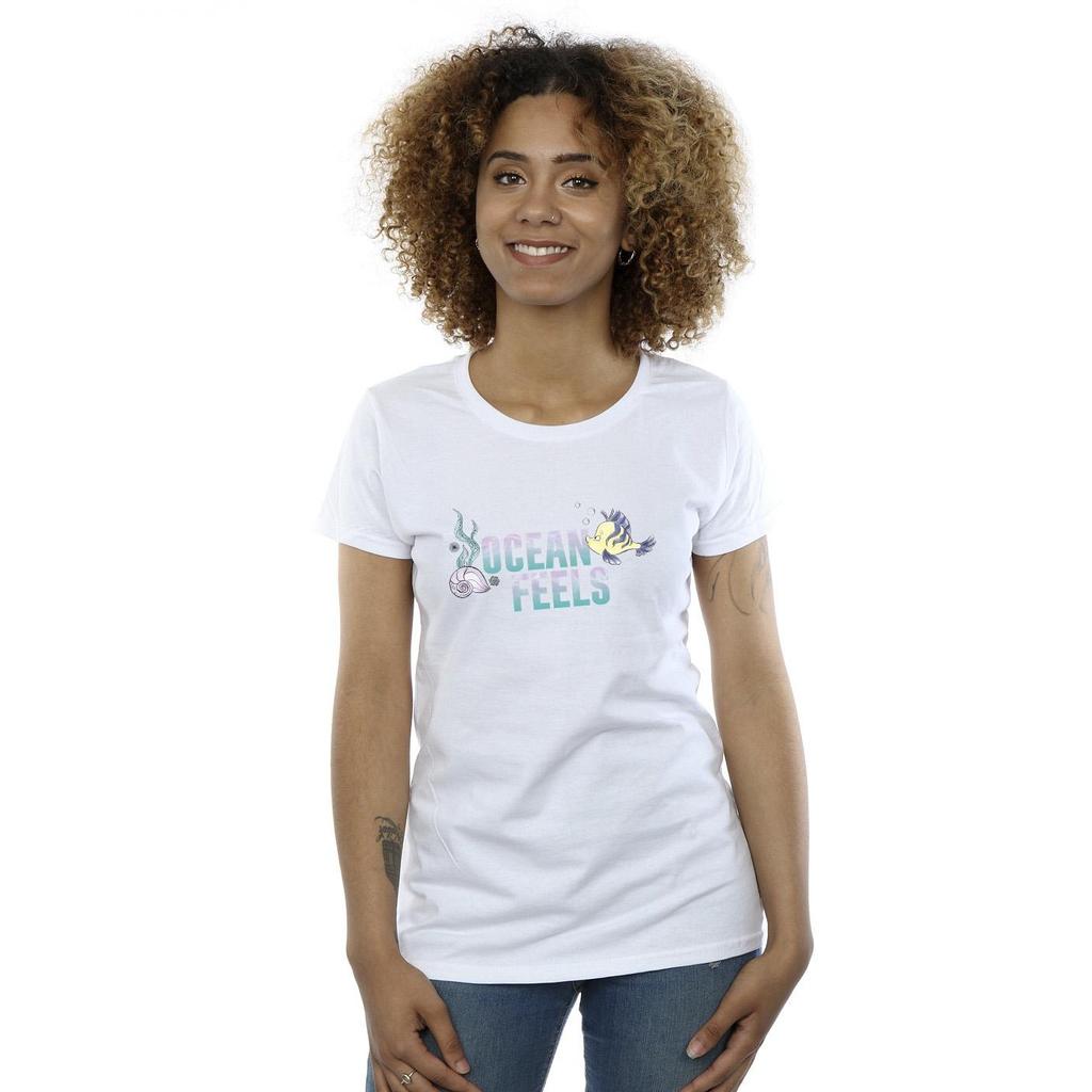Disney Womens/Ladies The Little Mermaid Ocean Cotton T-Shirt