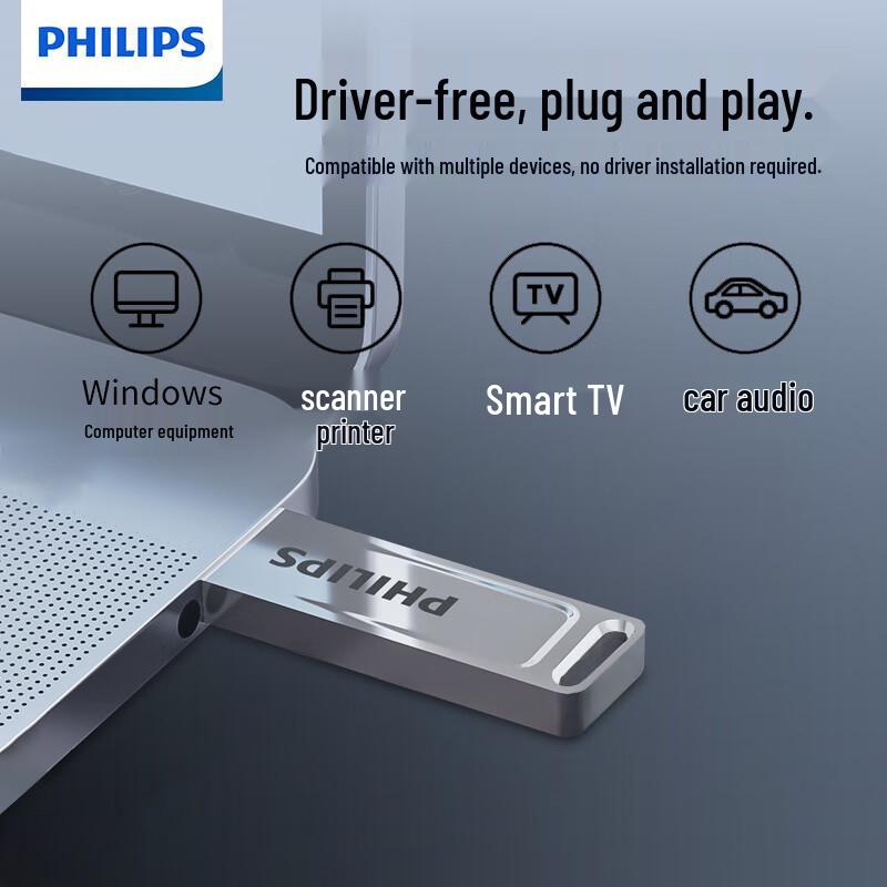 Philips Универсальная металлическая USB-флешка
