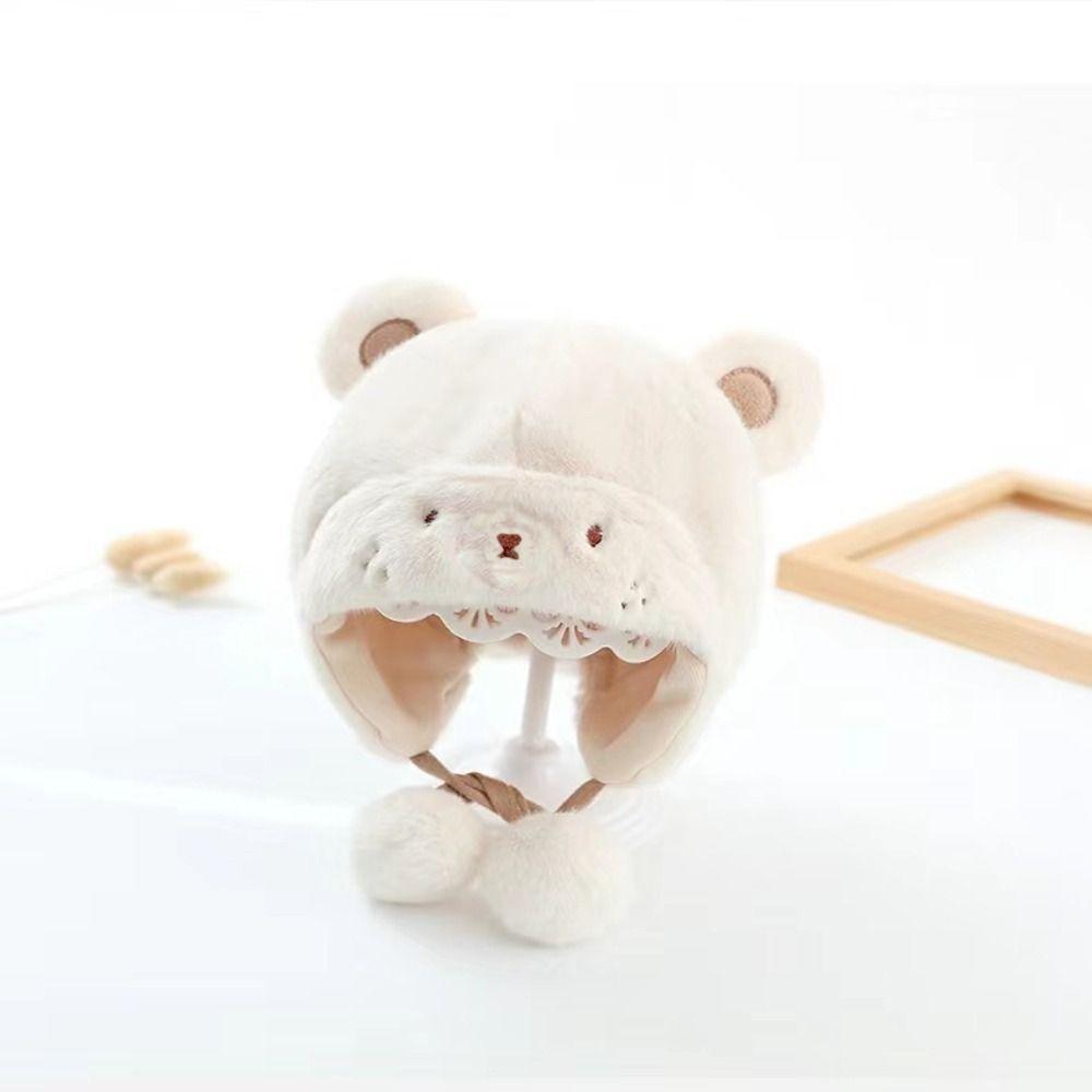 Cold and Warm Protection Baby Soft Plush Warm Hat Windproof Outdoor Thick Ear Protection Bonnet