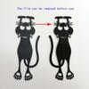 2/5Pcs Kawaii Black Cat Bookmarks for Books 3D Stereo Animal Book Mark for Student Teacher's Gifts Stationery KTY