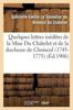 Книга Quelques Lettres Inedites De La Mise Du Chatelet Et De La Duchesse De Choiseul (1745-1775)
