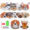 Набор для создания подстаканников Diamond Art Bead Art от East Leaf, DIY для начинающих, с держателем (Собака, Набор из 10 предметов)