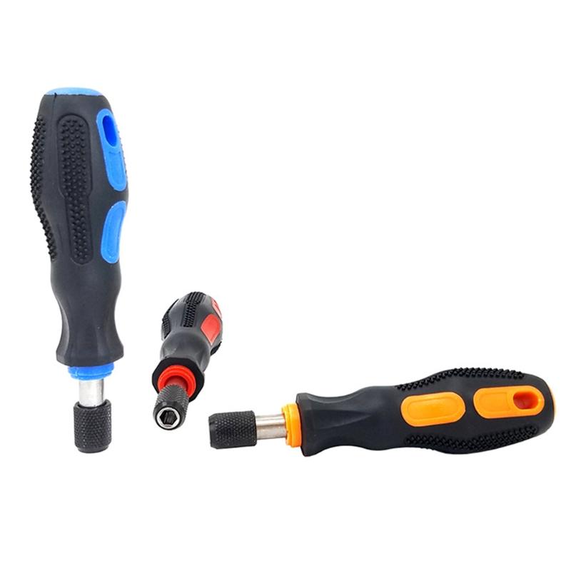 Compact Screwdriver Bit Metal & Plastic Self Screwdriver Holding Tool PP Handle 1/4"/6.35mm Quick Release Handle Tool