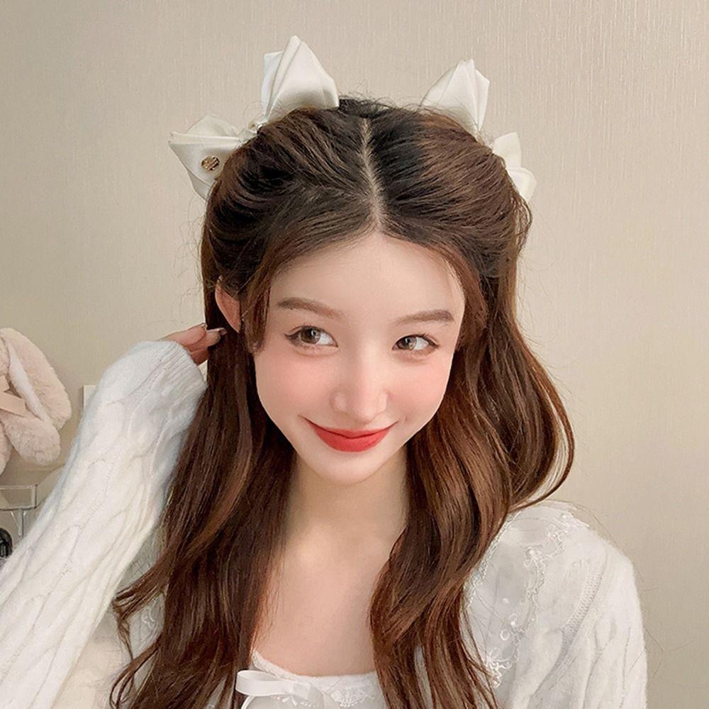 Girl Bangs Clip Side Clip Hair Accessories Bowknot Hair Clip Female Barrettes Korean Style Hairpin