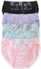 Vise Plus Size Cotton Blend Panty Size Multicolor Random Women's Set, Lace, 5-Piece Set, 4L, (ws0006-4l, Color)