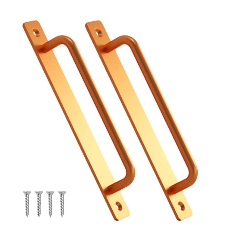Pack of 2 Practical Sliding Door Handles Hole Center Aluminum Alloy with Mounting Screws for Indoor Outdoor Use