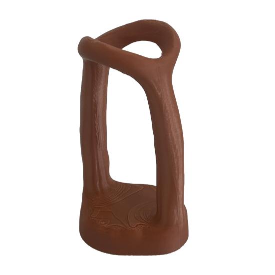 Toothbrush Holder, with Irregular Hollow Artistic Shape, Modern Style Compact Bathroom Organizer, Matte Finish Multi-Use Storage Rack