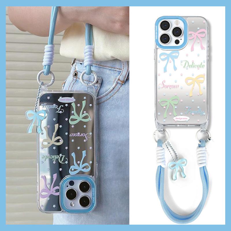 Zhitai 16 Pro Max Summer Mirror Shell для iPhone 15 Pro/14/13/12 с ремешком