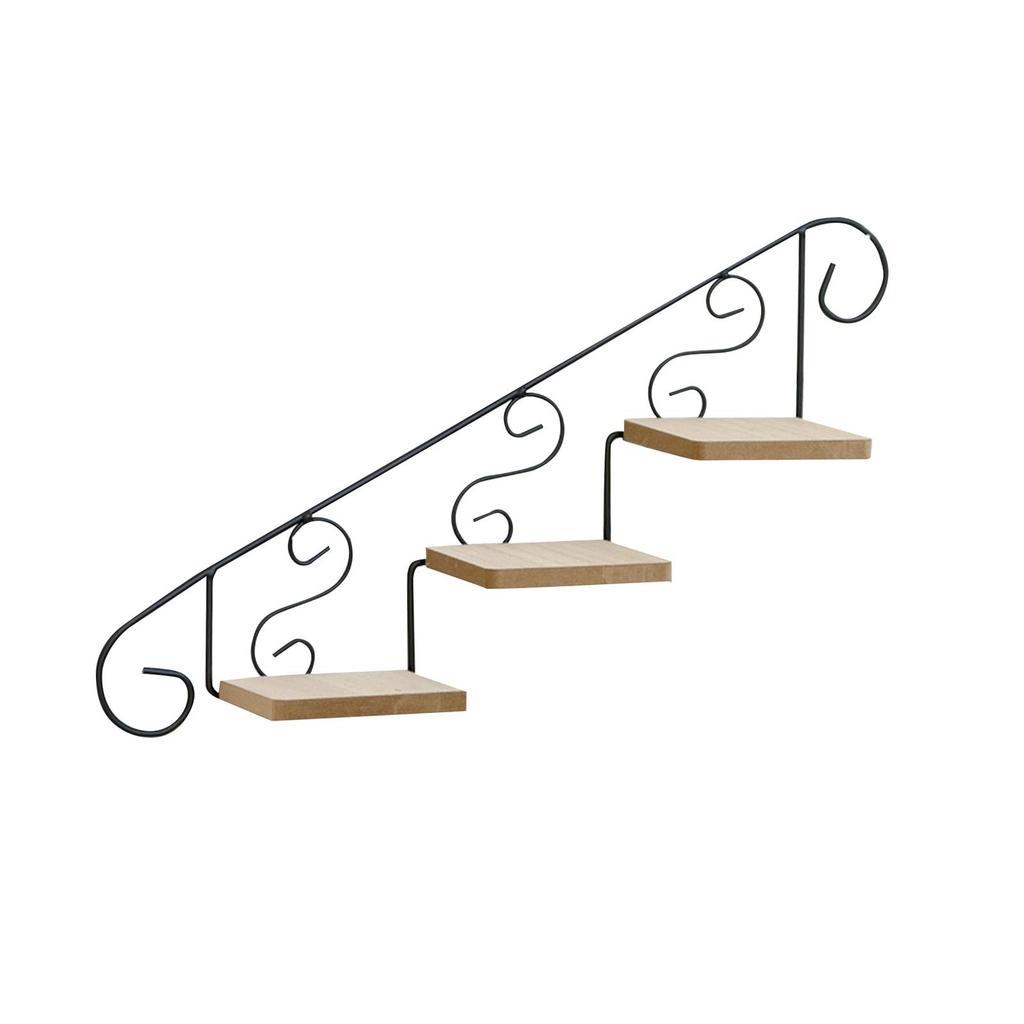Plant Stand Staircase Decorative Shelf Multifunction Retro Floating Shelf Wall Hanging Shelf for Courtyard Office Living Room