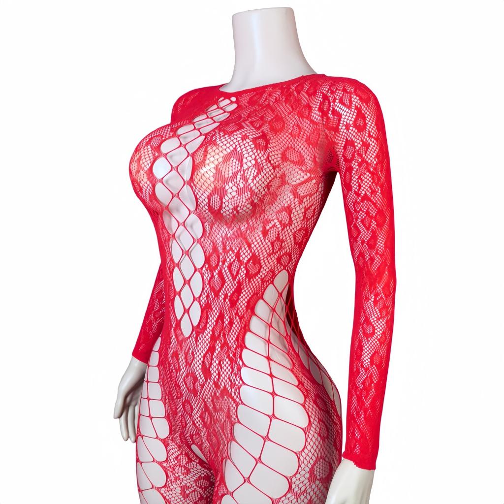 Sexy Lingerie Mesh Bodystockings Fishnet Jumpsuit Hollow See Through Tight Lingerie Leopard Print Elastic Night Club Underwear