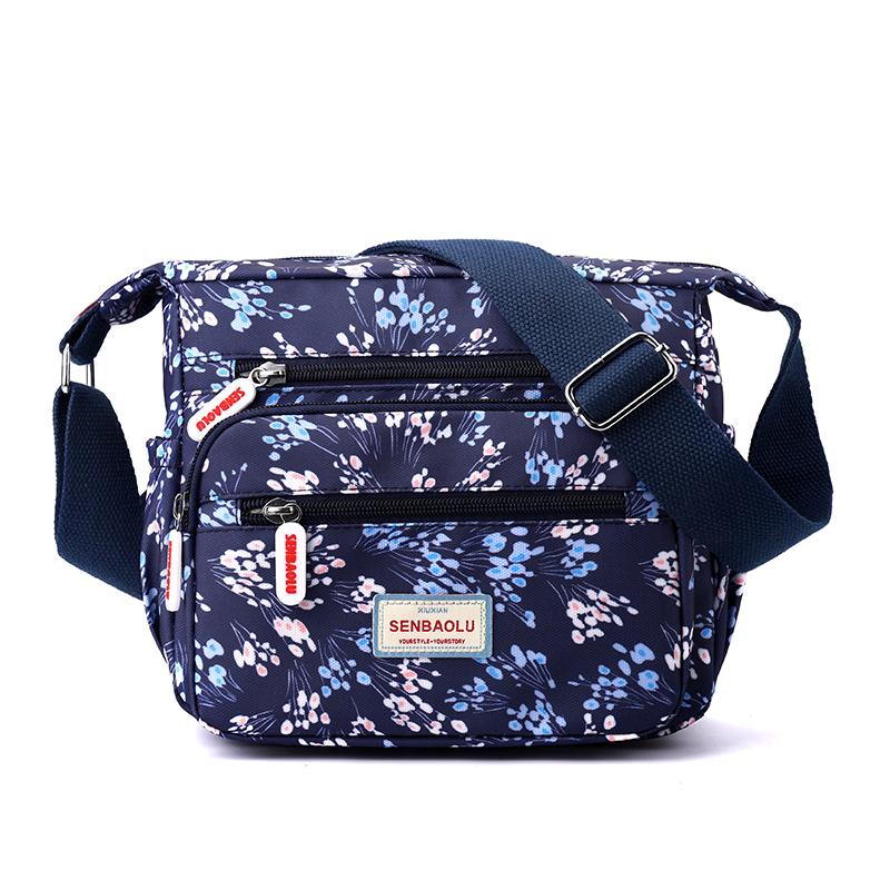 Сумка через плечо из нейлоновой ткани с принтом, легкая сумка через плечо для женщин