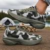 Camouflage Thick Soled Wide Toe Shoes for Women Breathable Comfort Outdoor Camping Running Shoes Wide Soled Platform Sneakers