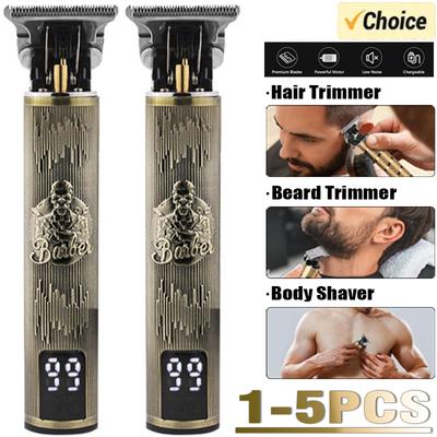 1-5 шт. T9 электрическая машинка для стрижки волос мужская машинка для стрижки волос бритвы перезаряжаемые с USB профессиональный триммер для бороды для мужчин парикмахер