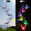 Solar Wind Chime Butterfly Wind Chimes Light 6LED Color Changing Solar Butterflies Wind Chime Waterproof Romantic Solar Powered Butterfly Lights