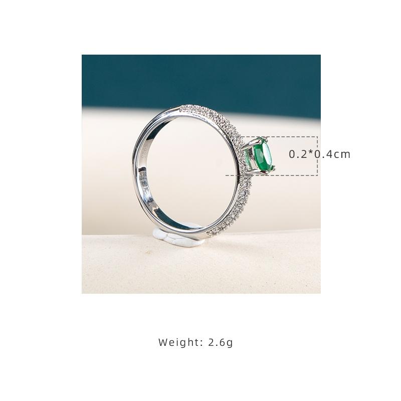 BELLA BOX Factory Wholesale Retro Female Ring Band Classic Oval Cubic Zircon Prong Setting Wedding Finger Ring For Women Gift