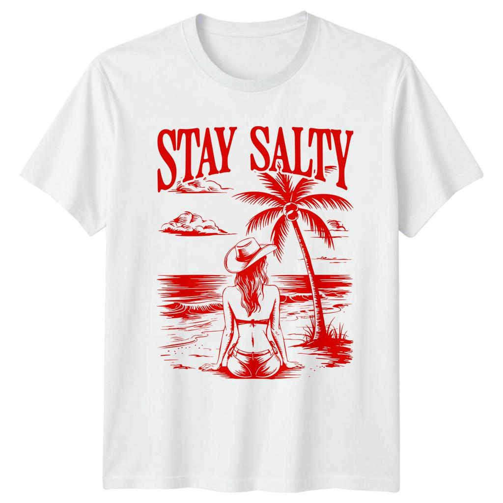 Stay Salty Beach Life Summer Mens T-Shirt Womens Graphic Tee