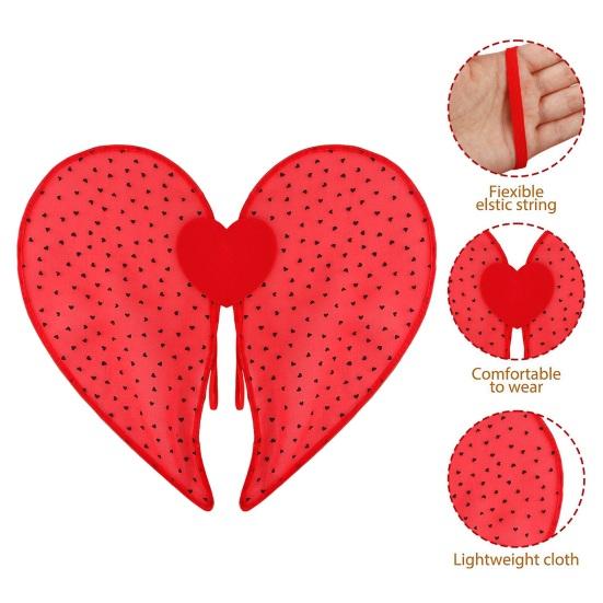 Крылья бабочки в форме сердца Красочный костюм для взрослых и детей Реквизит для выступления на вечеринке в честь Дня святого Валентина