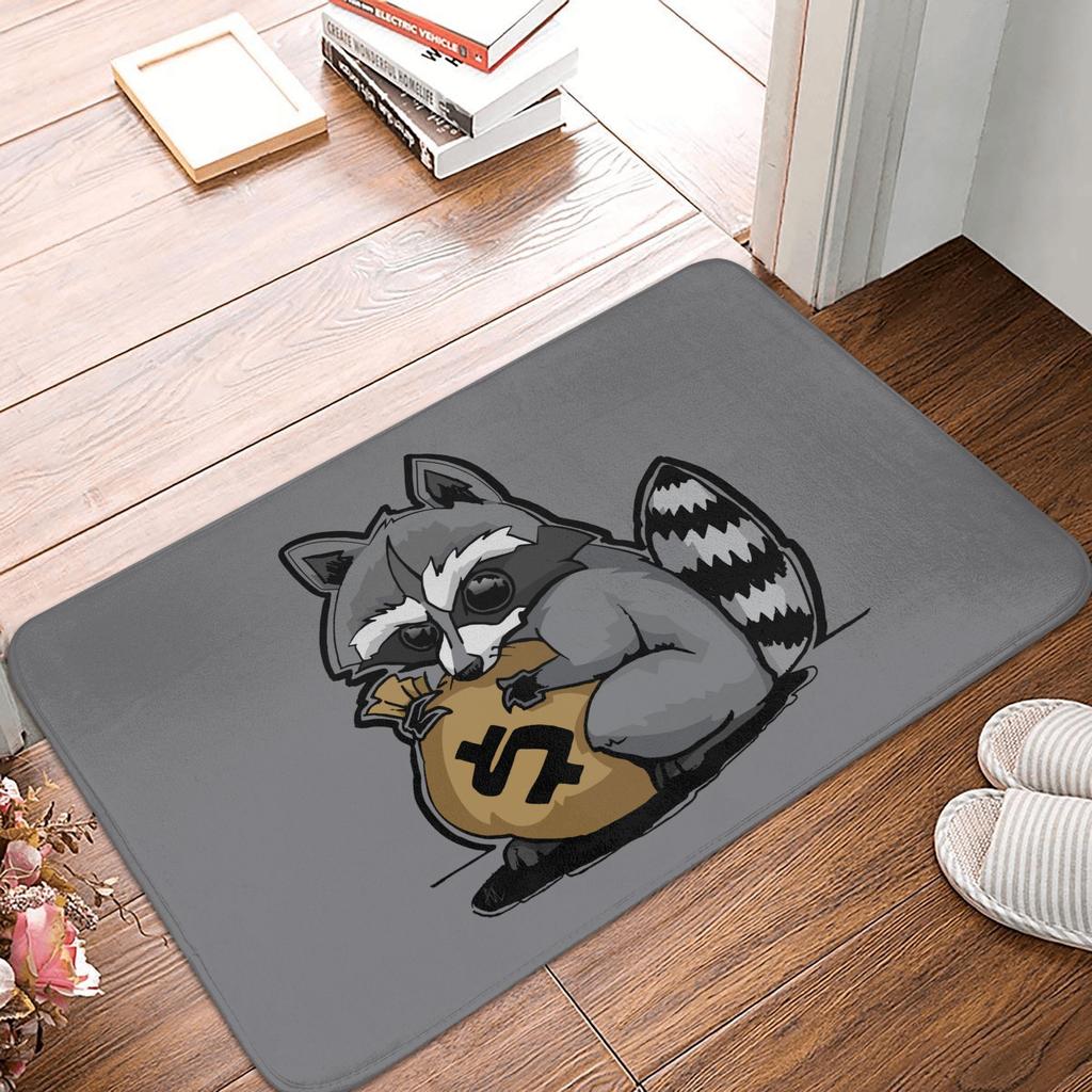 Funny Opposable Thumbs Raccoon Doormat Mat Anti-Slip Racoon Panda Bath Kitchen Balcony Rug Carpet 40*60cm