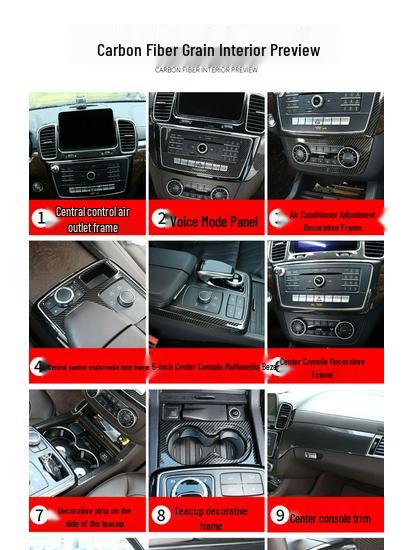Наклейка на вентиляционное отверстие из углеродного волокна для Mercedes GLE/GL/GLS/ML