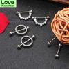 Nipple Rings Screw Surgical Steel Nipplering Barbell Tongue Rings Nipple Piercing Jewelry Cz Heart Straight Dangle Nipple Rings