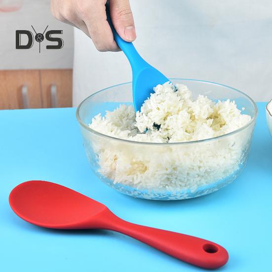 Ложка для риса, утолщенное подвесное отверстие, легко чистящаяся полупрозрачная силиконовая кастрюля, инструменты для приготовления пищи