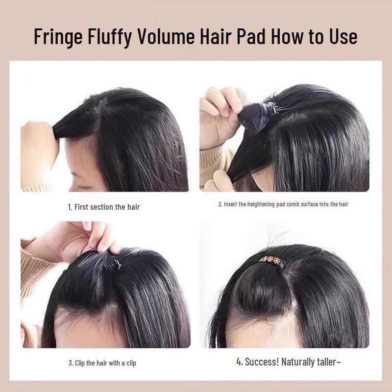 Невидимая накладка-челка для женщин - Заколка для лба и лифтинг корней волос