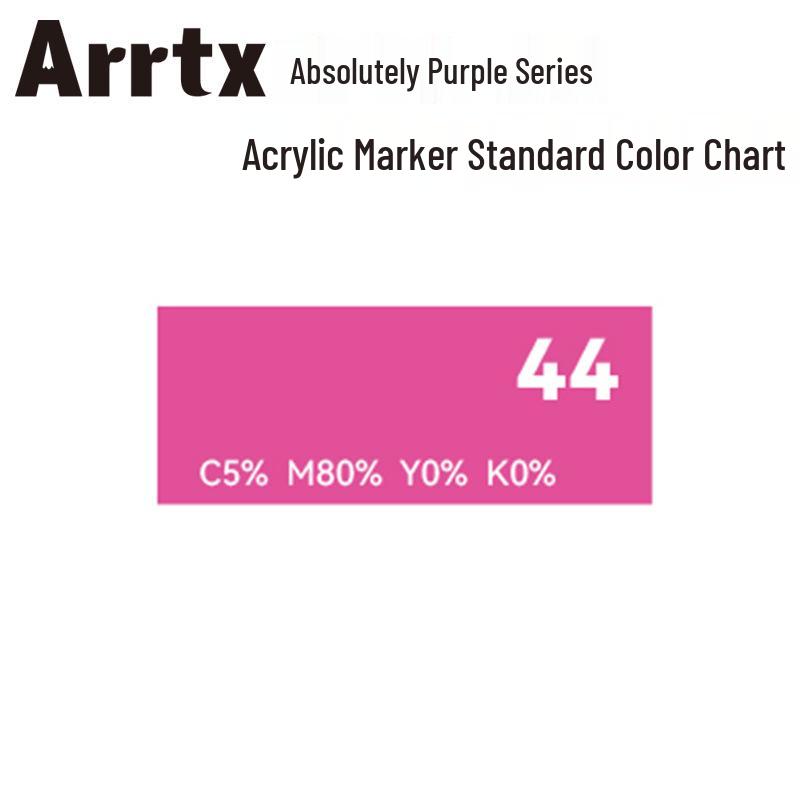 Arrtx Ataishi Акриловый маркер с мягким наконечником, 1 шт., Абсолютно фиолетовый, Стиль A/B, 30 цветов, Водонепроницаемый, Быстросохнущий, Непрозрачный.