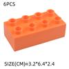 6 шт. 2X4 больших размеров, красочные строительные блоки, большие 2*4 точки, толстые кирпичи, образовательные, творческие детские игрушки, совместимые