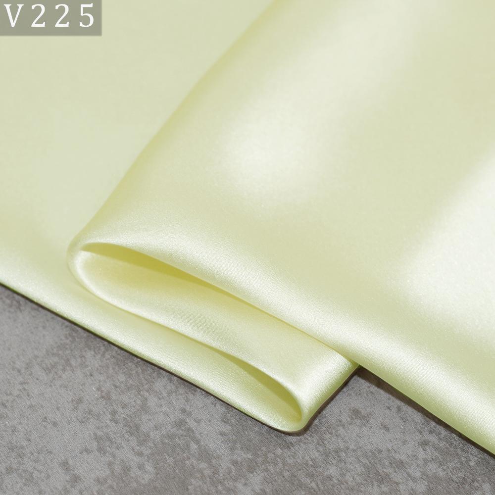 HYSK Natural Genuine Pure 100% Silk Crepe Satin Fabric Silk China Duchess Plain Brown by Meter for Dress Bedding Wedding