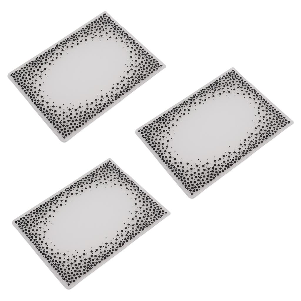 3 шт. Папки для тиснения Пластиковый материал Вогнуто-выпуклые текстурные шаблоны для Приглашений Бумага C