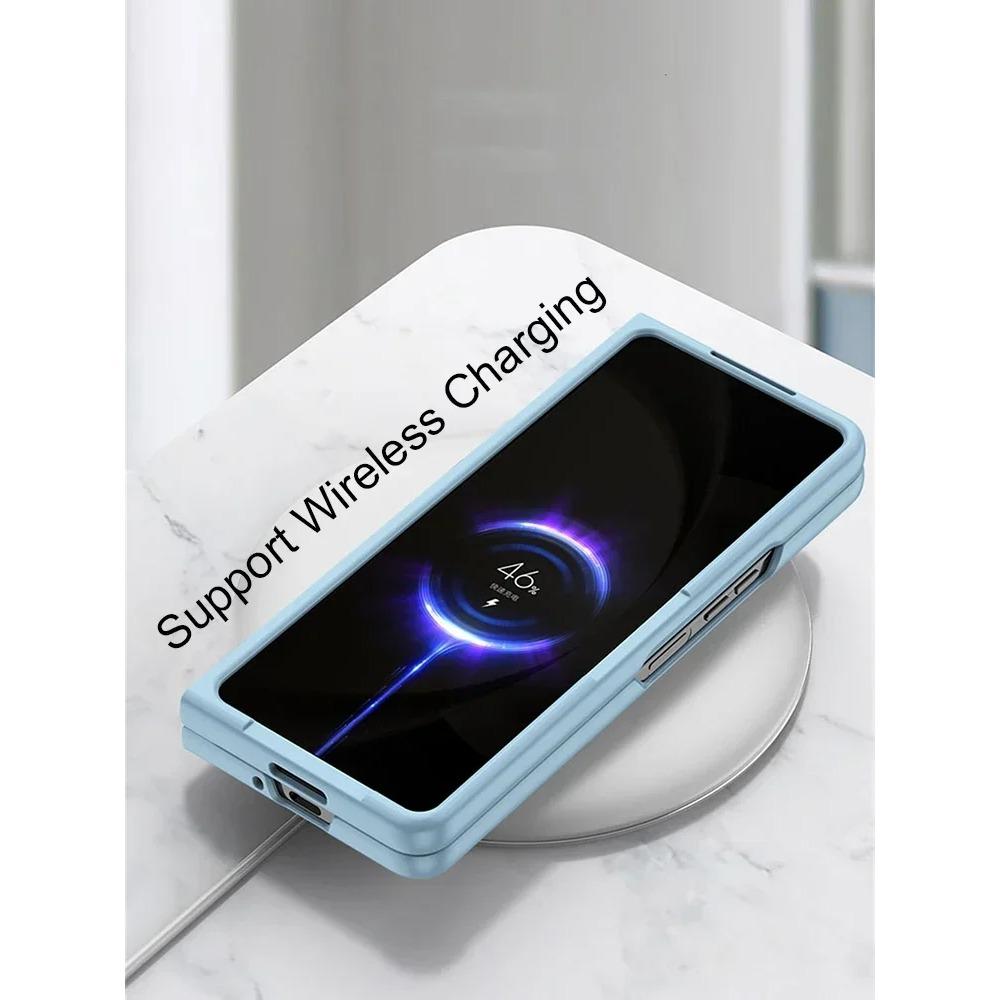 Ультратонкий чехол для телефона Samsung Galaxy Z Fold 7 6 5 4 3 со слотом для стилуса, подставкой, пластиковый складной противоударный защитный жесткий чехол