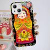 Классическая Матрешка Чехол из Закаленного Стекла для IPhone 14 13 12 Mini 11 Pro XS Max X XR 14 Plus