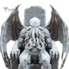 Загадочные Ретро Украшения 3D Печатный Трон Статуэтка Ктулху, Готическая Смоляная Фигурка для Полки и Стола, Декор в Виде Детализированной Скульптуры Крыла Летучей Мыши, Щупальце