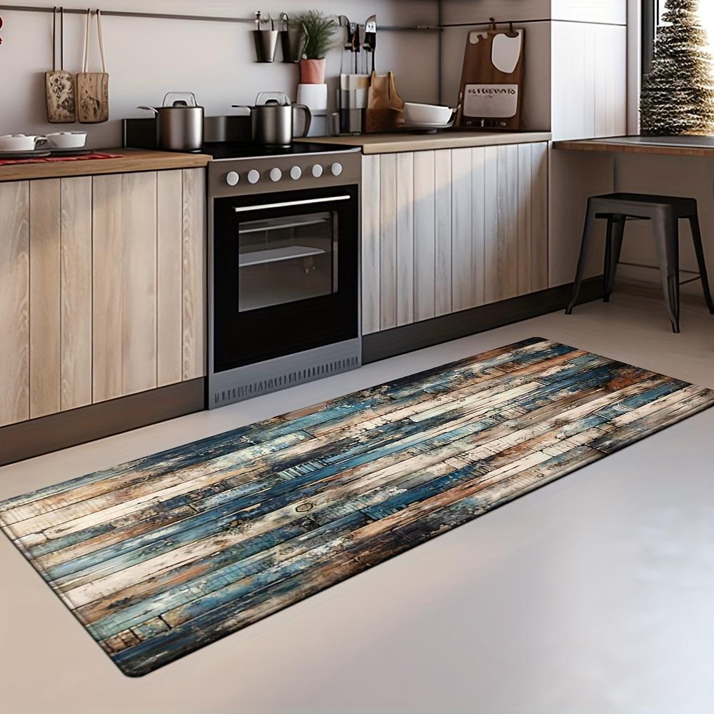 1 шт. анти-усталостный кухонный коврик винтажный деревянный водонепроницаемый нескользящий толстый мягкий кухонный коврик прочный комфортный стоячий коврик для кухни