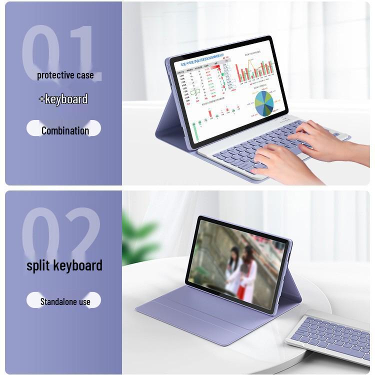Магнитный чехол-клавиатура Bluetooth с подсветкой для Xiaomi Redmipad2 (Русский/Португальский) - Совместимо с моделью 2025 года