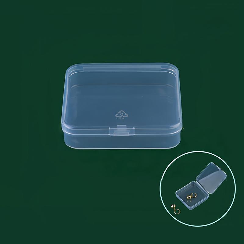 New Mini Plastic Box Rectangular Translucent Packing Box Dustproof Durable Strong Jewelry Button Sundries Storage Case Container