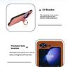 For Samsung Galaxy Z Flip5 5G Case Leather Coated PC Phone Cover with Ring Kickstand
