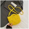 Женская летняя вязаная новая плетёная сумка-ведро через плечо, нишевый дизайн, пляжная сумка для морского отдыха, тренд