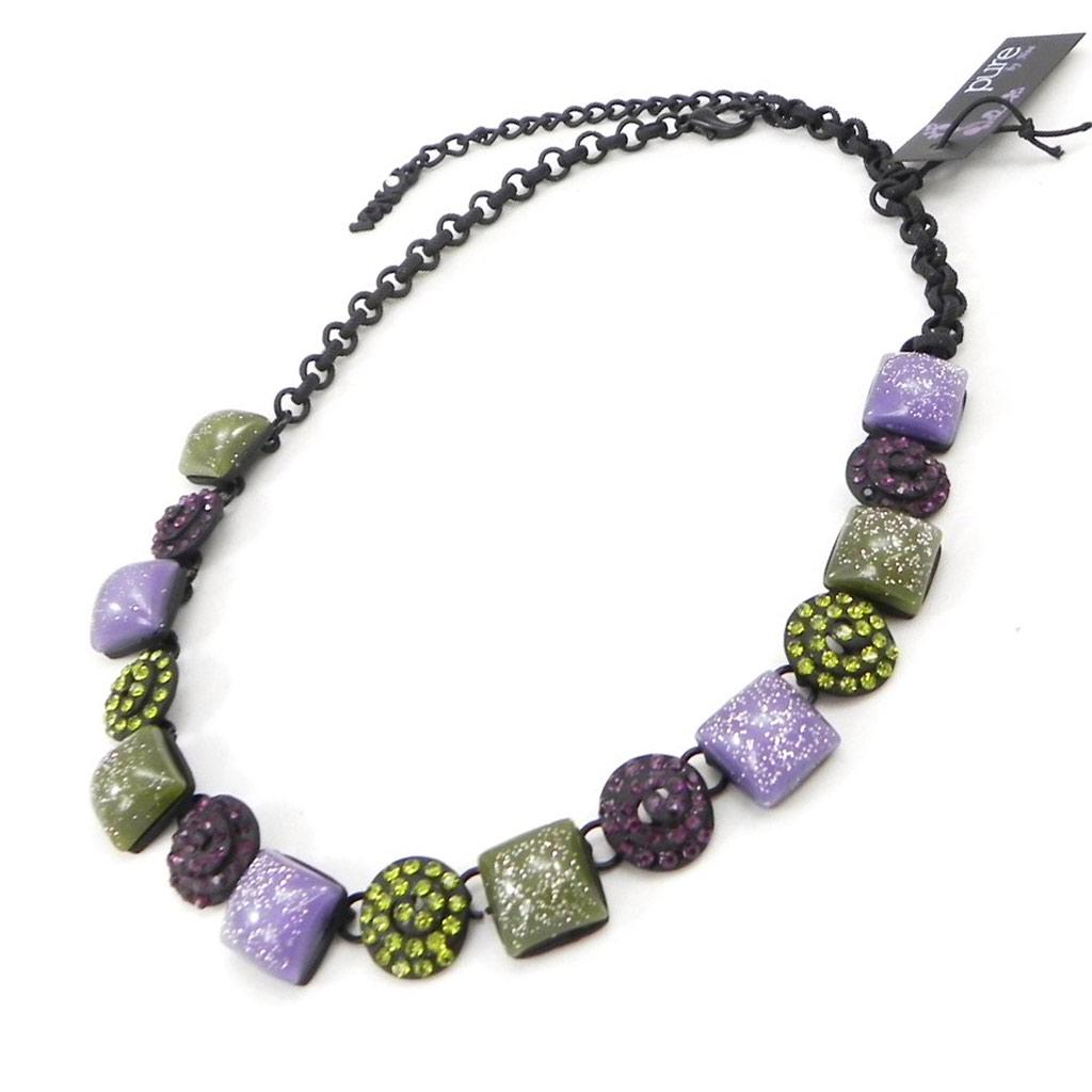 NOA [I2177] - Дизайнерское колье "Sissi" фиолетово-зеленый