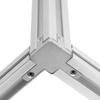 Silver Aluminum Extrusion Profile with Screws Bracket Connector 3-Way European Standard End Corner