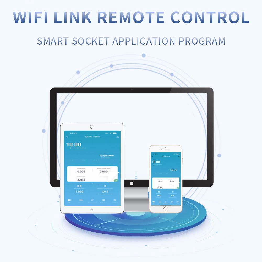 Цифровой ваттметр WIFI Умная розетка 265 В переменного тока Измеритель мощности Киловатт Ватт Измеритель энергии Вилка