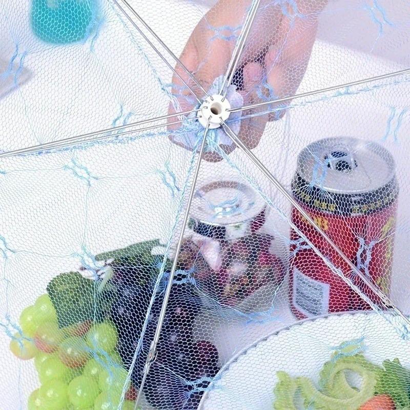 Чехлы для еды Сетчатые Складные Кухонные Защита от мух Комаров Палатка Купол Сетка Зонтик Пикник Защита Крышка для блюда Кухонные аксессуары